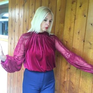 Sold Free People Beautiful Velveteen Top. Med